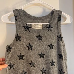 Current/Elliott Charcoal Star Pattern Mini Dress